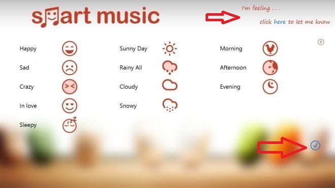 choose mood in smart music app