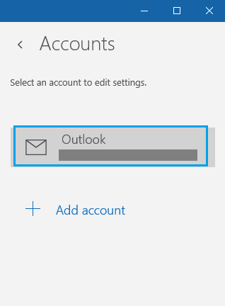 Choose your Outlook account