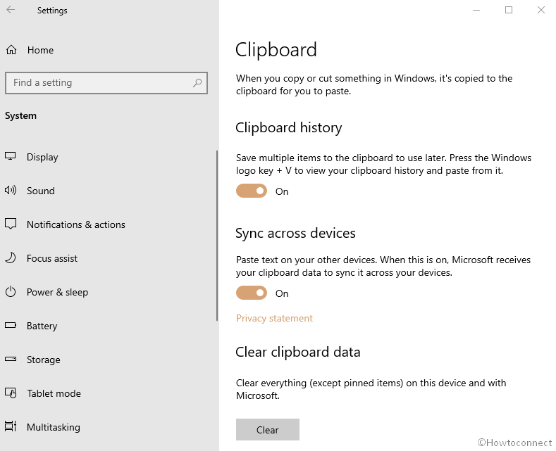 Clipboard Windows 10 October 2018 Update