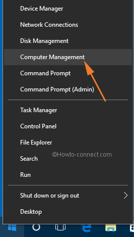 Computer Management from right click of Start Menu