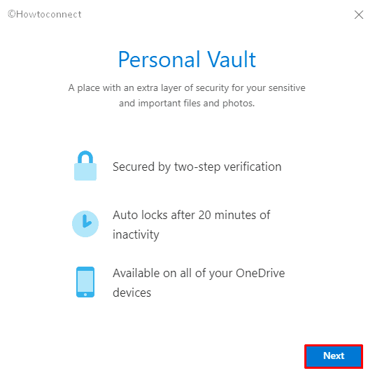 Configure OneDrive Personal Vault in Windows 10-Personal Vault