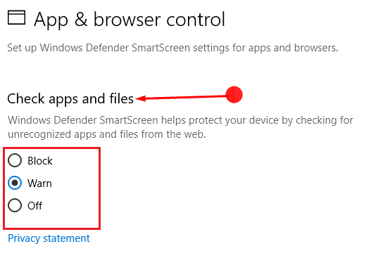 Configure Windows Defender Smartscreen Settings for App & Browser Control picture 2