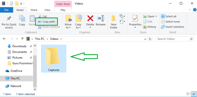 Copy Path of a File or Folder in Windows 10