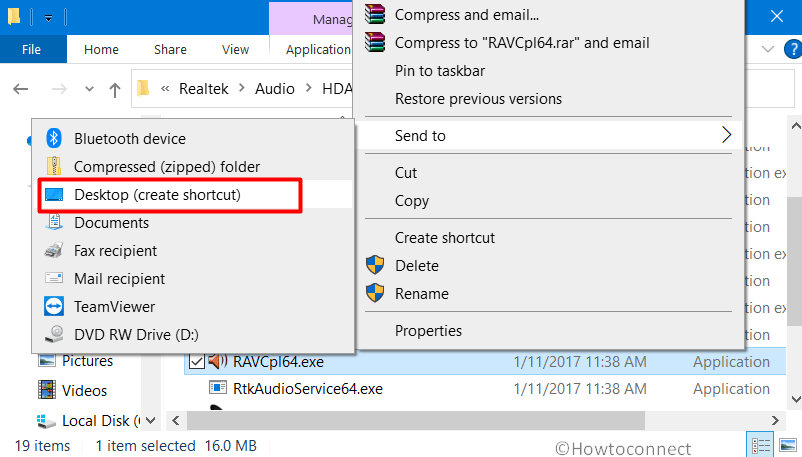 Create Realtek HD Audio Manager Desktop Shortcut in Windows 10 Image 4