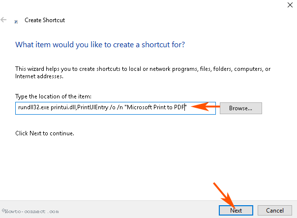 Create Shortcut to Printer Queue in Windows 10 picture 4