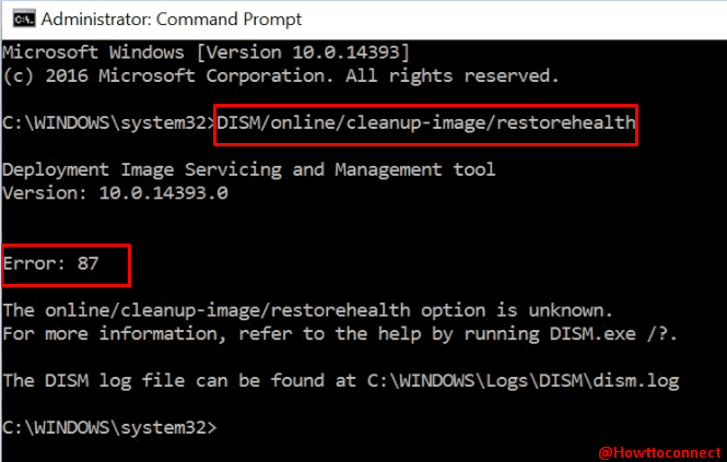 DISM Error 87 Windows 10 image