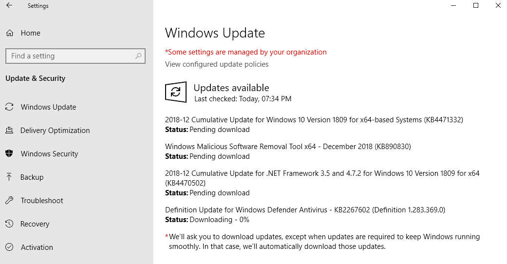 December 2018 Security Update from Microsoft 