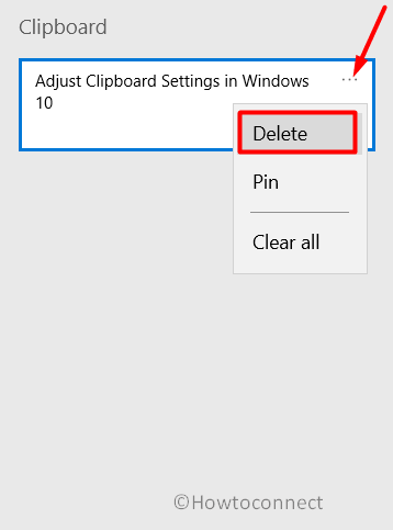 Delete a specific item from Clipboard history in Windows 10 Pic 6