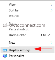 Desktop context menu - Display settings