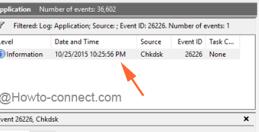 chkdsk Windows 10 Event Viewer