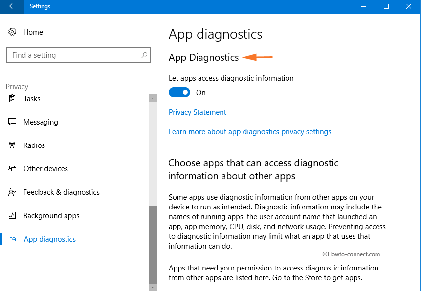 Disable Enable App Diagnostics in Windows 10 image 3