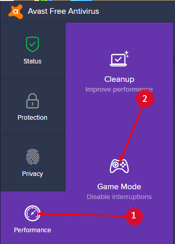Disable Game Mode in Avast picture 1