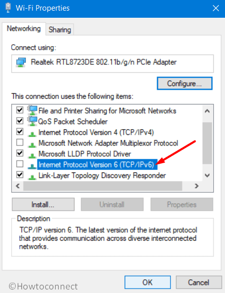 Disable IPV6 in Windows 10 Pic 3