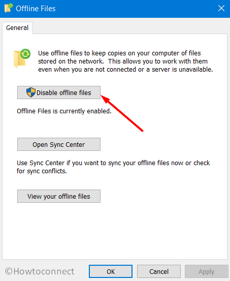 Disable Offline Files in Windows 10 Pic 3