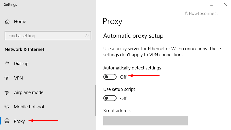 Disable Proxy Settings in Windows 10 Pic 3