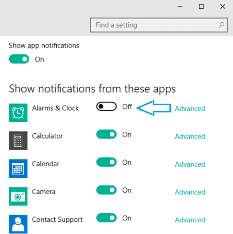 Selectively Disable App Notifications in Windows 10