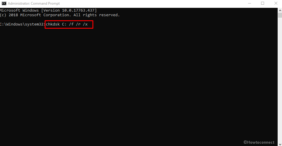 Disk checking command