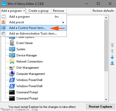 Display Control Panel on Power User Menu Instead Settings Windows 10 image 2
