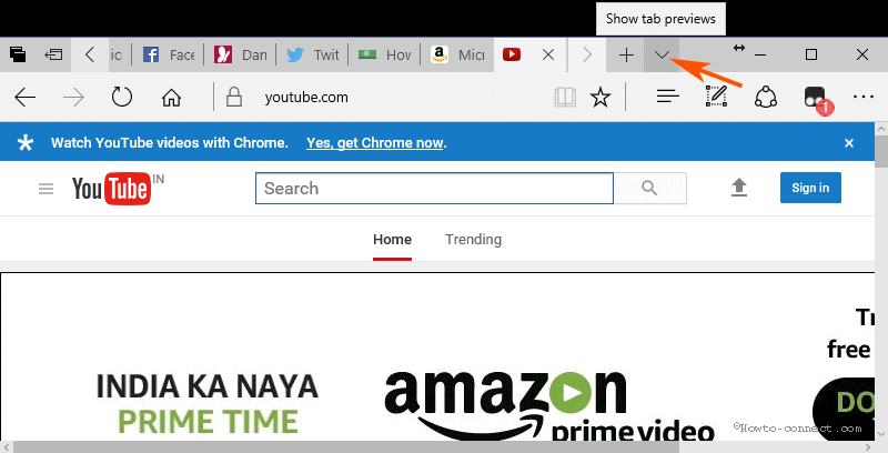 Display Tab Preview Bar in Microsoft Edge image 1