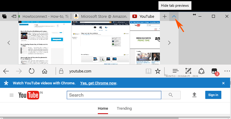 Display Tab Preview Bar in Microsoft Edge image 2