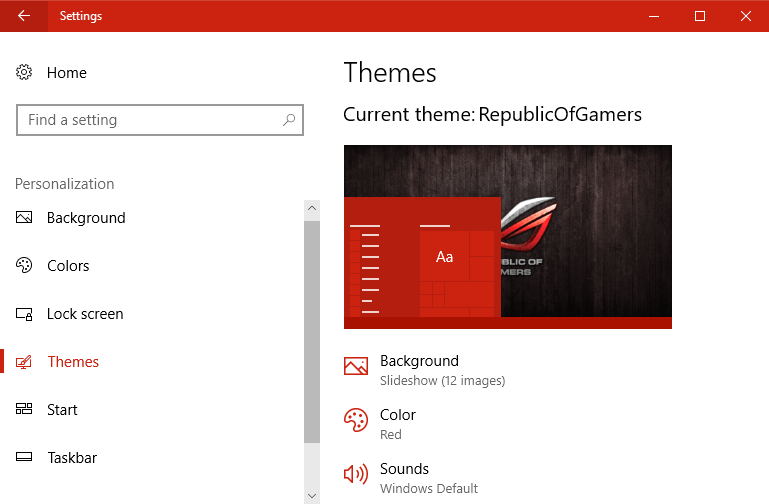 Download Asus Rog Theme Windows 10 Pics 1