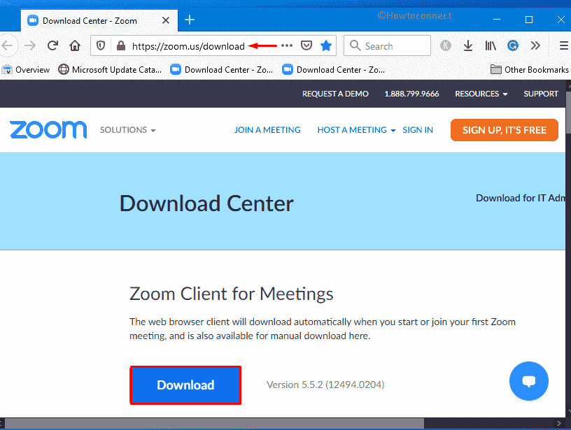 Download Zoom from official webpage
