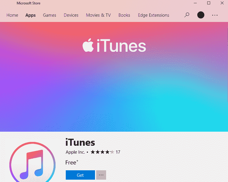 Download iTunes on Windows 11 or 10 from Microsoft Store image