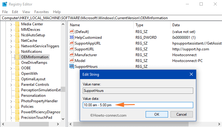 Edit OEM Support Information on Windows 10 Pics 4