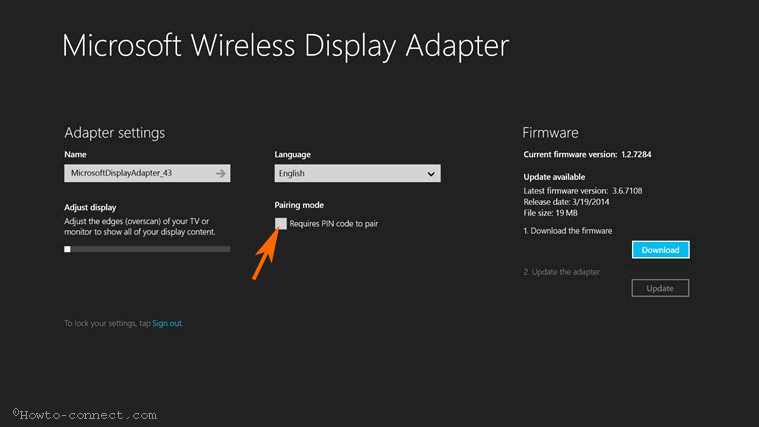Enable Pin Pairing For Wireless Display in Windows 10 photo 2
