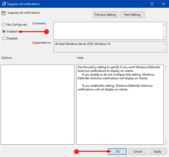 Enable Windows Defender Antivirus Notifications Windows 10 Pics 7