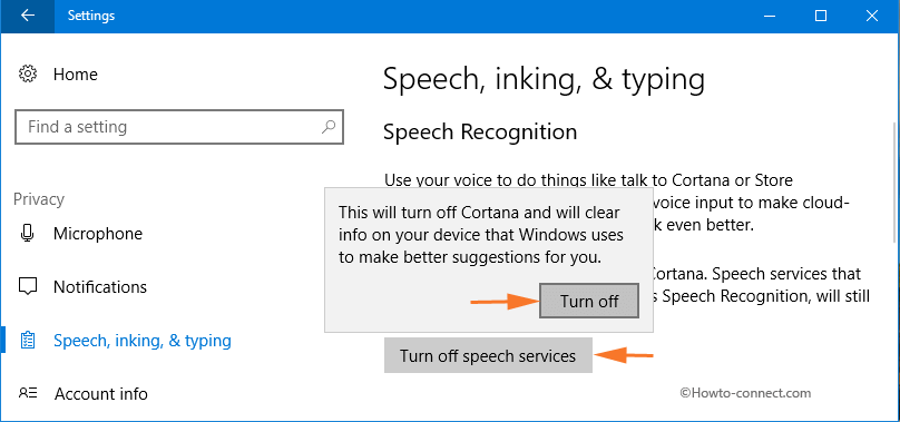 Enable and Disable Cortana Speech Services on Windows 10 Pic 5