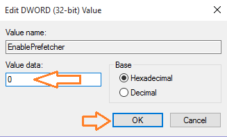 EnablePrefetcher value to 0