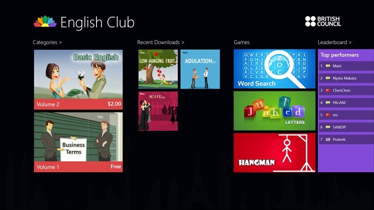 english club app for students