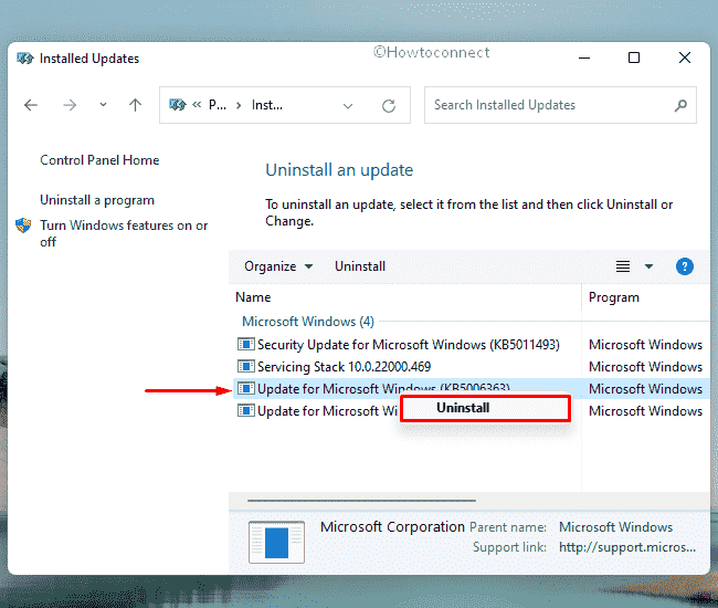 File History Cleanup Element not found in Windows 11 - Uninstall recent update