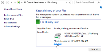 windows 8 File History