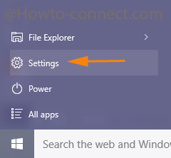 Fire up Start Menu to click Settings