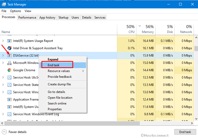 Fix DSA Service High CPU Usage in Windows 10