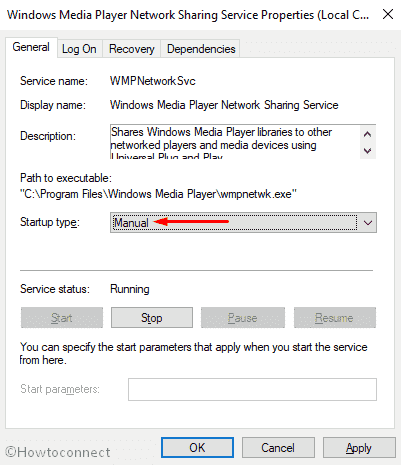 Fix wmpnetwk.exe in Windows 10 image 3