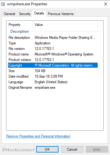 Fix wmpshare.exe in Windows 10 image 1