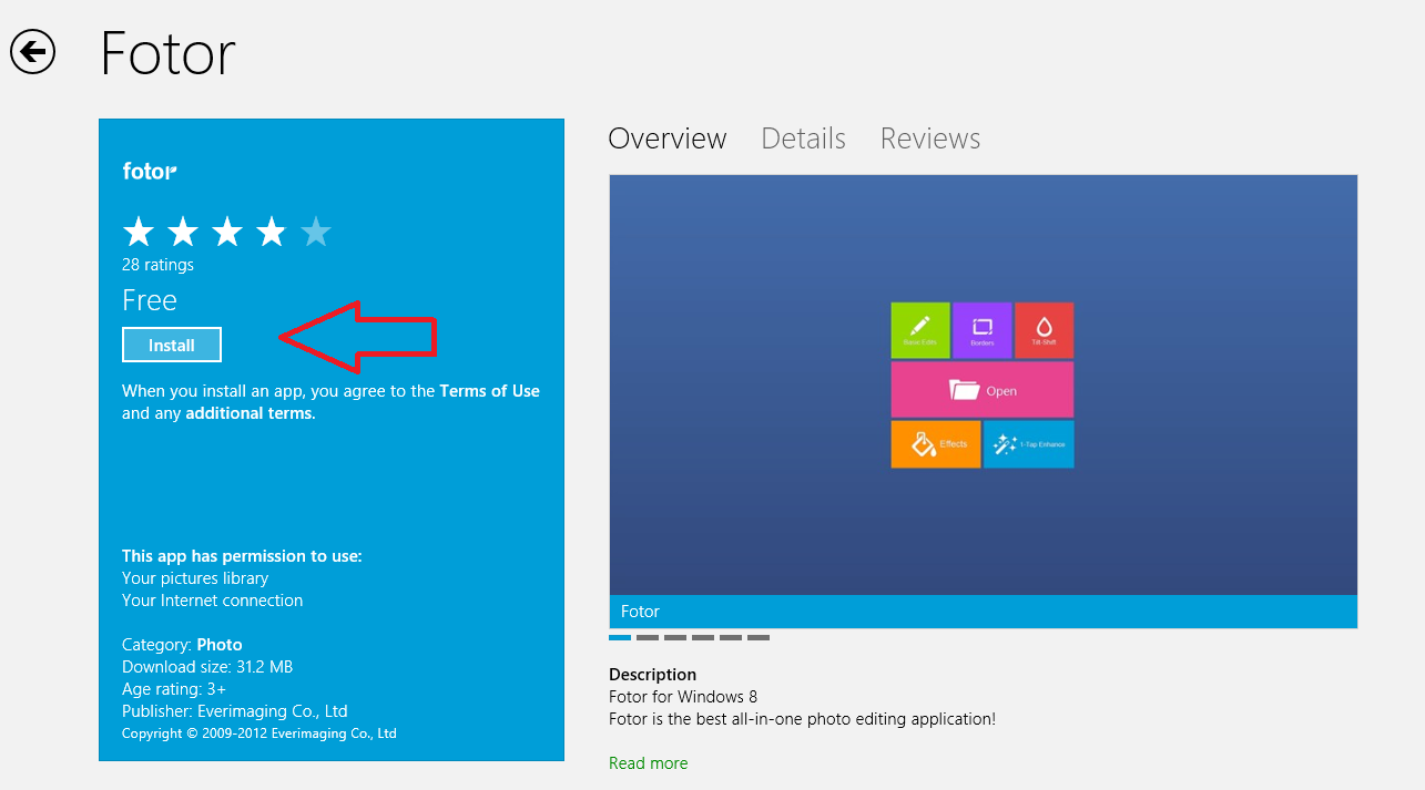 fotor app install on windows 8