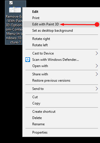 Get Rid of 'Edit With Paint 3D' From Context Menu on Windows 10 picture 1