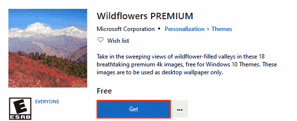 Get Wildflowers PREMIUM Windows 10 Theme