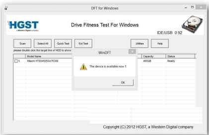 hgst diagnostic tool