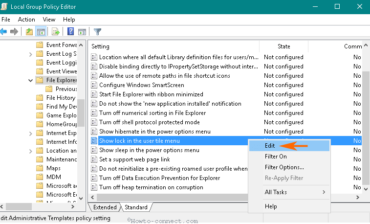Hide Lock in User Tile Menu on Start windows 10 pic 3