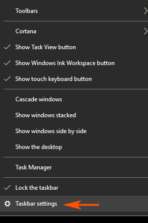 Hide and Show Windows 10 Taskbar Automatically pic
