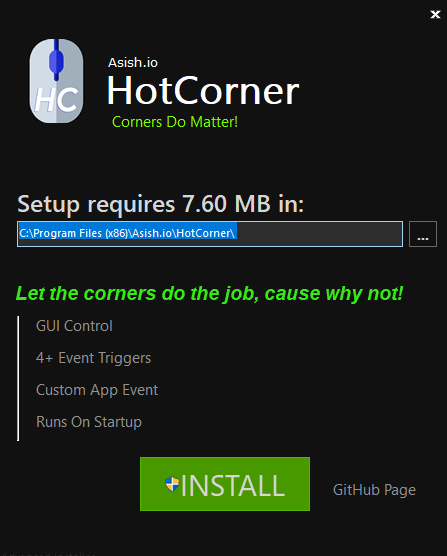 HotCorners for Windows 10