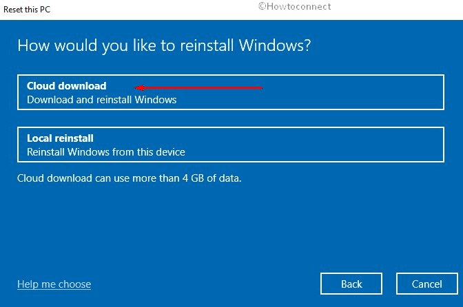 How To Reset This PC Via Cloud Download in Windows 10 image 4