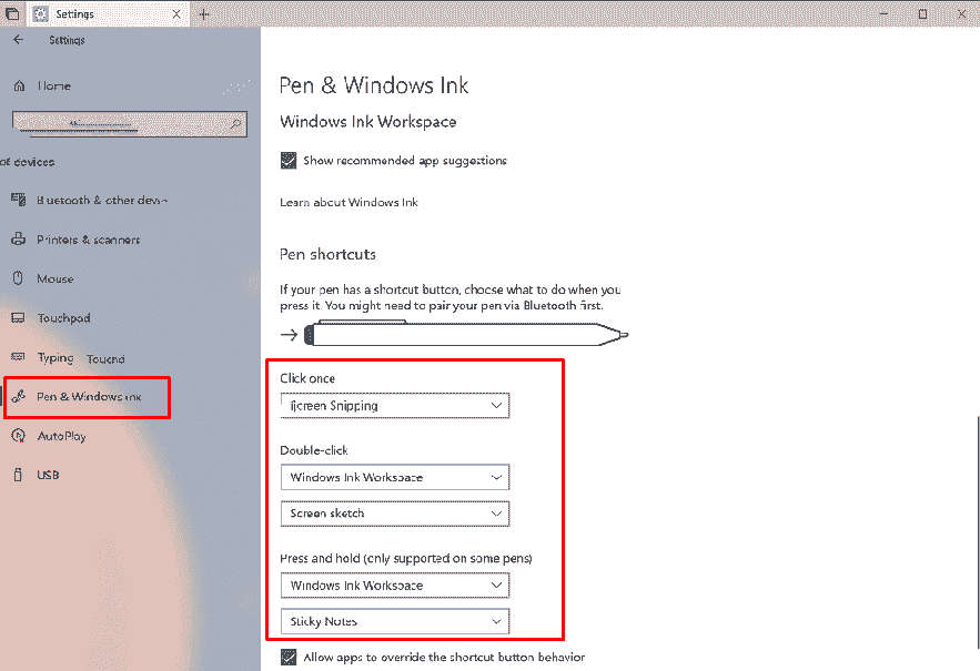 How to Add Screen Snipping to Pen & Windows Ink in Windows 10 image 2