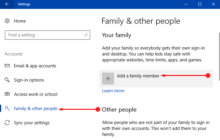 How to Add Windows 10 Family Account Photos 2