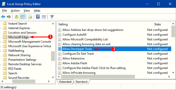 How to Allow or Block F12 Developer Tool On Microsoft Edge image 1